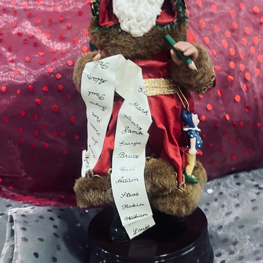 RARE Vintage Clothtique Possible Dreams Father Christmas 1836 MUSIC BOX
